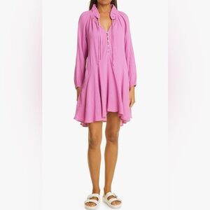 XiRENA Rosebud Boho Tunic Dress with Button Front